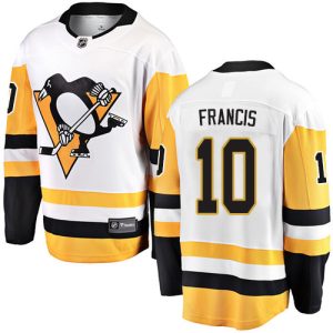 Herren Pittsburgh Penguins Eishockey Trikot Ron Francis #10 Breakaway Weiß Fanatics Branded Auswärts